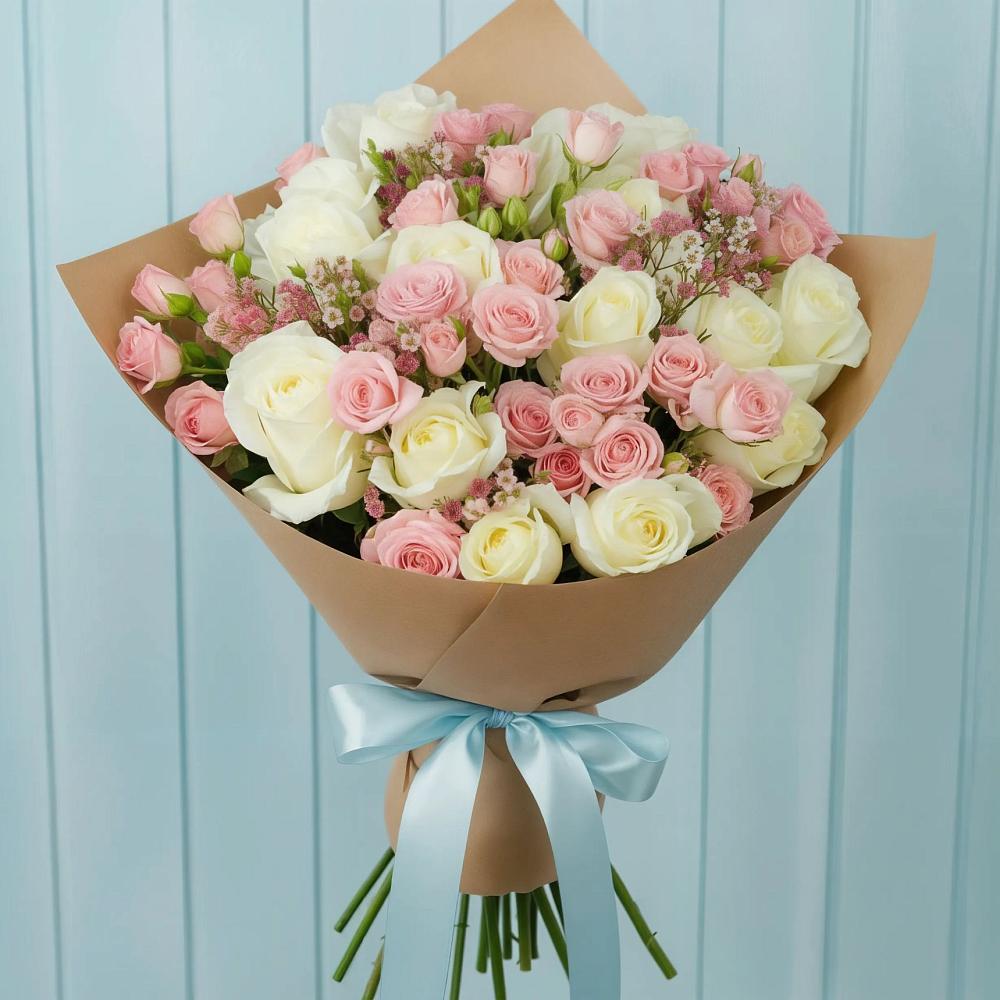 Букет цветов из: Розы в Куршаве