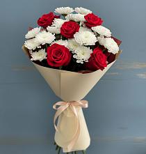 Букет цветов из:  Розы и Хризантемы в Куршаве