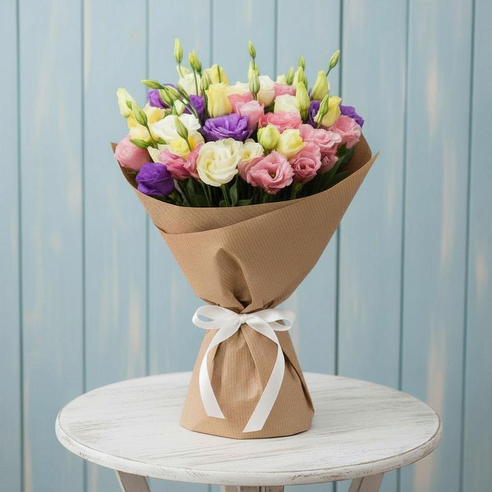 Букет цветов из: Лизиантусы в Куршаве