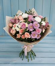 Букет цветов из:  Хризантемы, Розы и Альстромерии в Куршаве