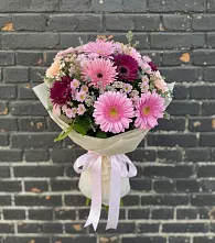 Букет цветов из:  Герберы и Хризантемы в Куршаве