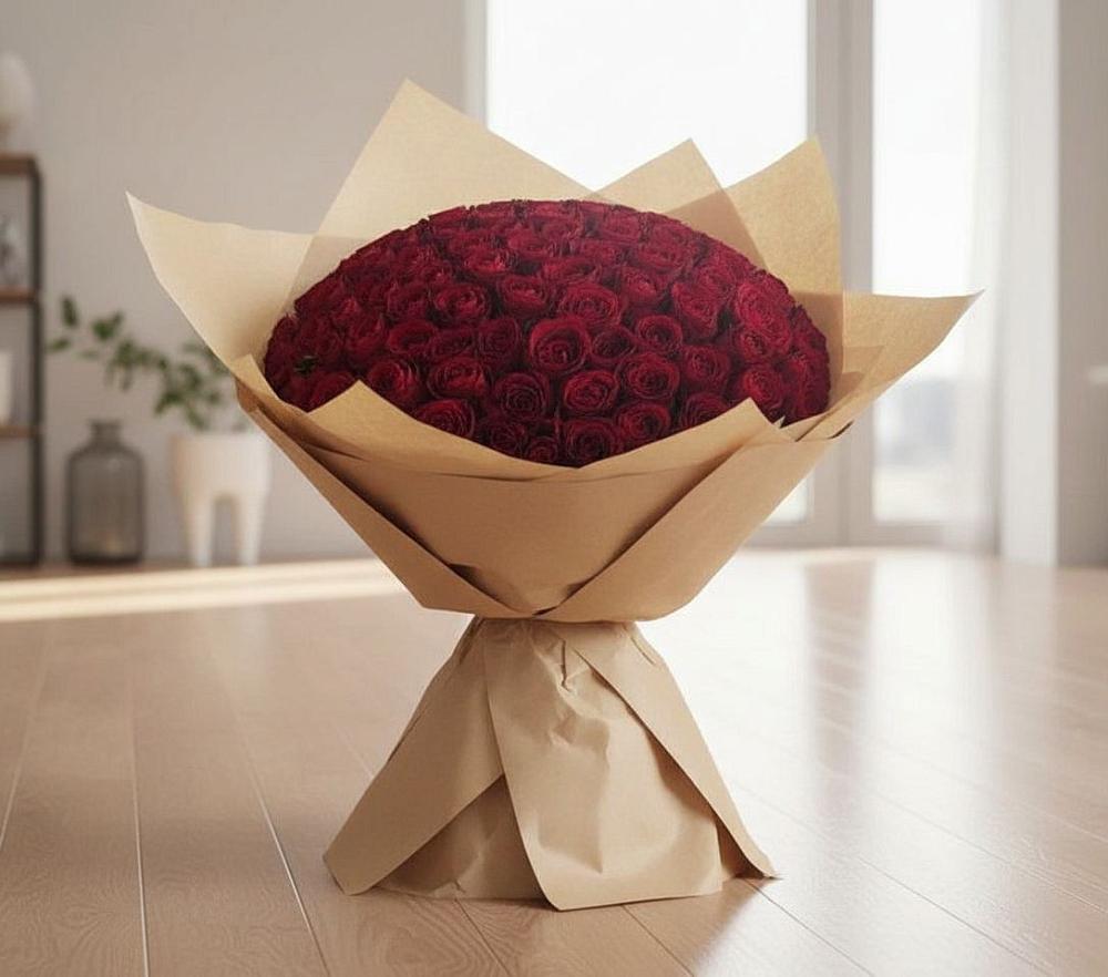 Букет 101 Красная роза в Куршаве