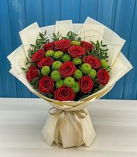 Букет цветов из:  Розы и Хризантемы в Куршаве