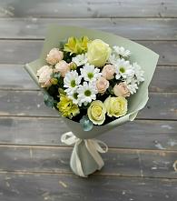 Букет цветов из:  Альстромерии, Розы и Хризантемы в Куршаве