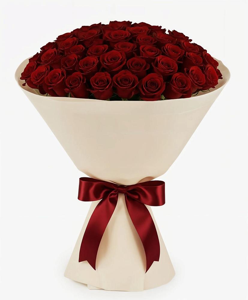 Букет 101 Бордовая роза Блэк Бакарра в Куршаве